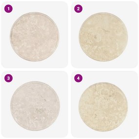 vidaXL Επιφάνεια Τραπεζιού Κρεμ Ø40 x 2,5 εκ. Μαρμάρινη