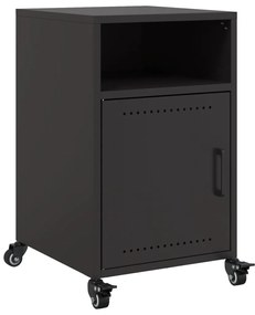 vidaXL Κομοδίνα 2 τεμ. Μαύρα 36x39x59 εκ. Χάλυβα