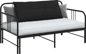 vidaXL Μαξιλάρι Πλάτης Μαύρο 120 x 50 cm Ύφασμα Μικροΐνας