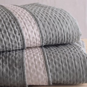 Κουβερλί Υπέρδιπλο (Σετ 220x240) 2 Όψεων Rythmos Allure Grey - Beige