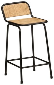 Bar Stools 2 τεμάχια 46x35,5x80 cm Στερεό ξύλο Rough Mango - Καφέ