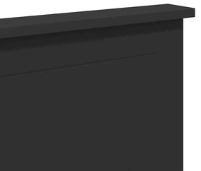 vidaXL Κεφαλάρι με κεφαλάρι Μαύρη Οξυά 135 cm Επεξεργασμένο ξύλο