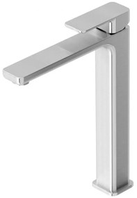 Eurorama Quadra Inox Μπαταρία Νιπτήρος Υψηλή, με Bαλβίδα clic-clac 144309P-110