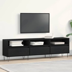 vidaXL Ντουλάπι Τηλεόρασης Μαύρο Δρυς 150x30x44,5 εκ Επεξεργασμένο Ξύλο