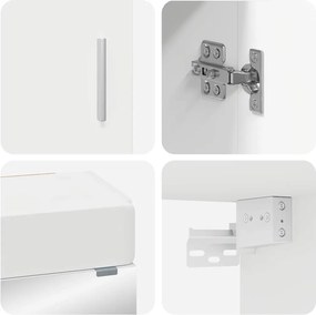 vidaXL Σετ Επίπλων Μπάνιου TULUM 3 pcs Λευκό 60 x 34 x 63 εκ