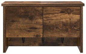 vidaXL Τοίχου Κρεμάστρα με ράφι Καπνιστή δρυς 50 x 20 x 30 εκ.