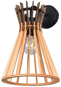 Φωτιστικό Τοίχου - Απλίκα Alice R21861736 20x35,5x24cm 1xE27 10W Natural-Black RL Lighting