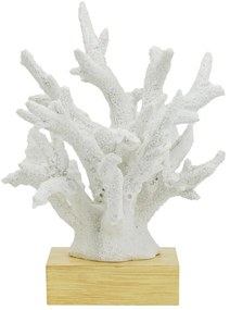 Artekko Artekko Coral Διακοσμητικό Κοράλλι σε Βάση Ρητίνη Ξύλο Λευκό (26x23x31)cm 70534