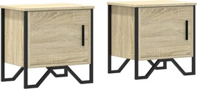 vidaXL Κομοδίνα 2 τεμ. Sonoma Δρυς 40 x 30 x 40 εκ. από Επεξ. Ξύλο