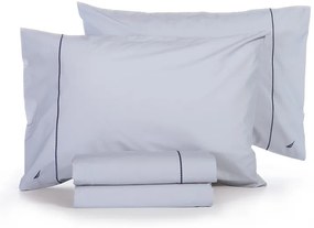 Σετ Σεντονια Βαμβακερα Υπερδιπλα Nautica - Nau Wave Solid 240Χ270 - Ασημί - Nef-Nef Homeware