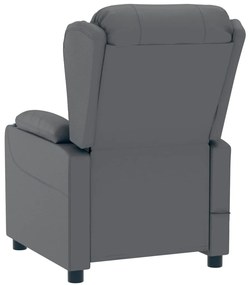 vidaXL Πολυθρόνα Ηλεκτρική Ανακλινόμενη Γκρι από Συνθετικό Δέρμα