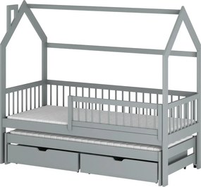 PAPI 90x180 grey children's house bed Lano Furniture