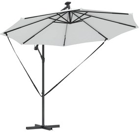 vidaXL Ομπρέλα Cantilever Banana με κλειδαριά Άμμος 294 x 294 x 248 cm