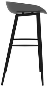 vidaXL Καρέκλες Μπαρ 2 τεμ. Γκρι