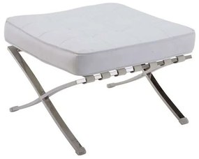 Σκαμπώ Barcelona Ε968,01 Pu White Technoderma, Fabric