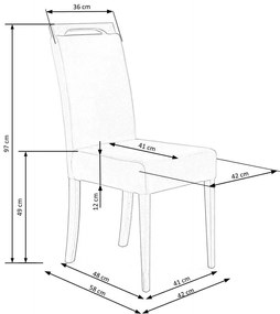 Καρέκλα Clara-Petrol-Mauro (2) τεμάχια