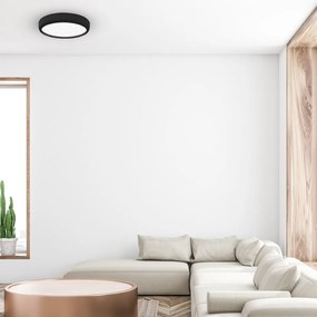 LED Φωτιστικό Οροφής Gea 36W Ø39cm Μαύρο