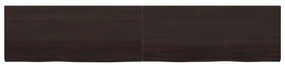 vidaXL Πάγκος Μπάνιου Σκούρο Καφέ 200x40x(2-4) εκ. Επεξεργ. Μασίφ Ξύλο