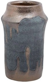 Βάζο 0046-124-007 15x24cm Blue-Bronze Κεραμικό