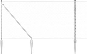 vidaXL Στύλος Περιφράξεων Ασημί 25 x 1 μ (50 mm πλέγμα) Ατσάλι