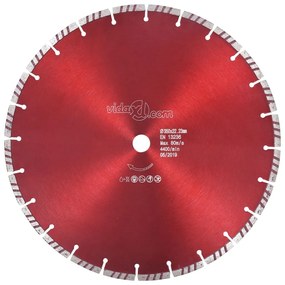 vidaXL Διαμαντόδισκος Κοπής Turbo 350 χιλ. Ατσάλινος