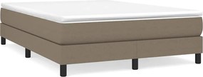 vidaXL Κρεβάτι Boxspring με Στρώμα Taupe 140x190 εκ. Υφασμάτινο