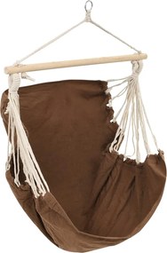 Κρεμαστή Καρέκλα / Αιώρα Μεγάλη Καφέ Υφασμάτινη