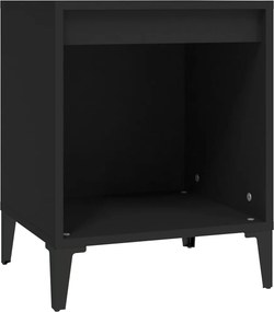 vidaXL Κομοδίνο Μαύρο 40 x 35 x 50 εκ.