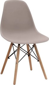 Σετ τραπεζαρία 5τμχ Darlen - Nova Megapap χρώμα λευκό - cappuccino 125x72x74εκ.