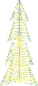 vidaXL Χριστουγεννιάτικο Δέντρο με 100 LED Θερμό λευκό 120 cm PET