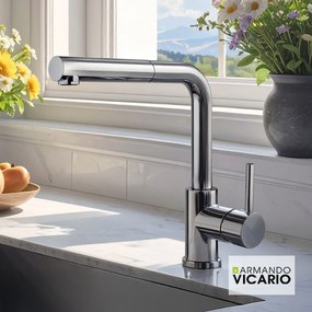 Armando Vicario Fluo 18584 Chrome - Μπαταρία Κουζίνας Διαιρούμενη