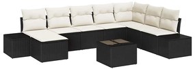 vidaXL Σετ Καναπέ Κήπου 9 pcs 319 x 209 x 85 εκ. Πολυ ράταν