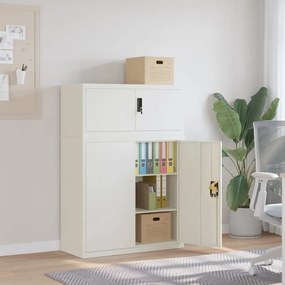 VidaXL Αρχειοθήκη Λευκή 90 x 40 x 130 εκ. από Ατσάλι