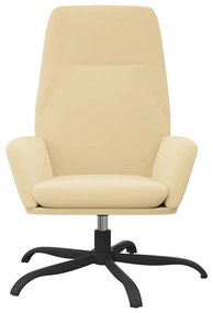vidaXL Πολυθρόνα Relax Λευκό Κρεμ Βελούδινη