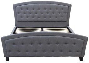 Κρεβάτι Alexia Megapap υφασμάτινο χρώμα γκρι 160x200εκ.