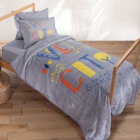 Κουβέρτα Παιδική Velocity Grey Nef-Nef Homeware Μονό 160x220cm Πολυέστερ