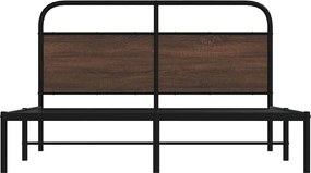 vidaXL Πλαίσιο Κρεβατιού Χωρ. Στρώμα Καφέ Δρυς 150x200εκ. Επ. Ξύλο