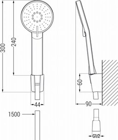 Mexen R-40 σετ ντους σημειακό, χρυσό - 785405052-50