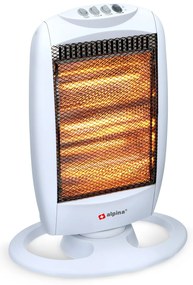 Θερμάστρα Χαλαζία Περιστρεφόμενη 1200W Λευκό ALPINA