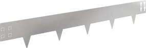 VidaXL Περίγραμμα γκαζόν 10 τμχ. 100 x 15 cm Ανοξείδωτο Ατσάλι Ασημί