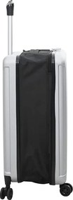 vidaXL Βαλίτσα με κλειδαριά Ασημί 43 x 27 x 66 εκ. ΑΒΣ Πλαστικό