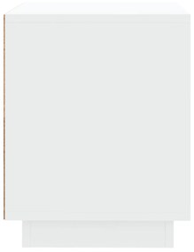 Κομοδίνο Λευκό 44 x 35 x 45 εκ. από Επεξεργασμένο Ξύλο - Λευκό