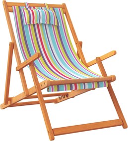 vidaXL Καρέκλες Παραλίας Πτυσσόμενες 2 τεμ. Πολύχρωμο Υφασμάτινες