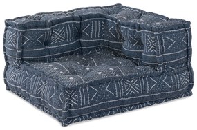 vidaXL Μοδι-γκα κουβερτούρα Indigo 70x70x54 Μάλλινο