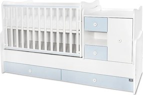 BED MINI MAX NEW 190/72 COLOUR WHITE/BABY BLUE