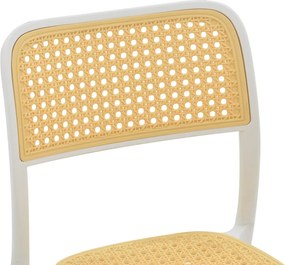 Καρέκλα Westley pakoworld pp φυσικό-λευκό 55x47x81εκ