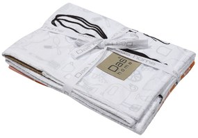 Ποτηρόπανο Σετ 2τμχ Microfiber 40x65εκ. Kitchen 0636 Πολύχρωμο Das Home