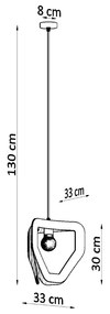 Sollux Κρεμαστό φωτιστικό Tres 1,ατσάλι,1xE27/60w