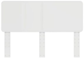 vidaXL Κεφαλάρι με κεφαλάρι Λαμπερό Λευκό 140 cm Επεξεργασμένο ξύλο