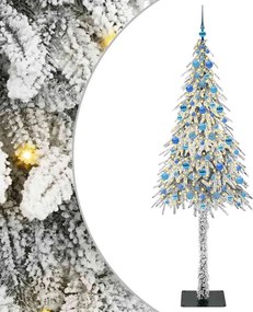 vidaXL Χριστουγεννιάτικο Δέντρο με 300 LED Λευκό 210 cm ΠΕ και Ατσάλι